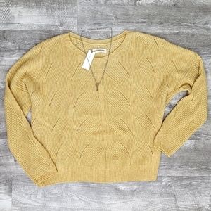 NWT Anthropolgie Open Weave Pullover Sweater XL